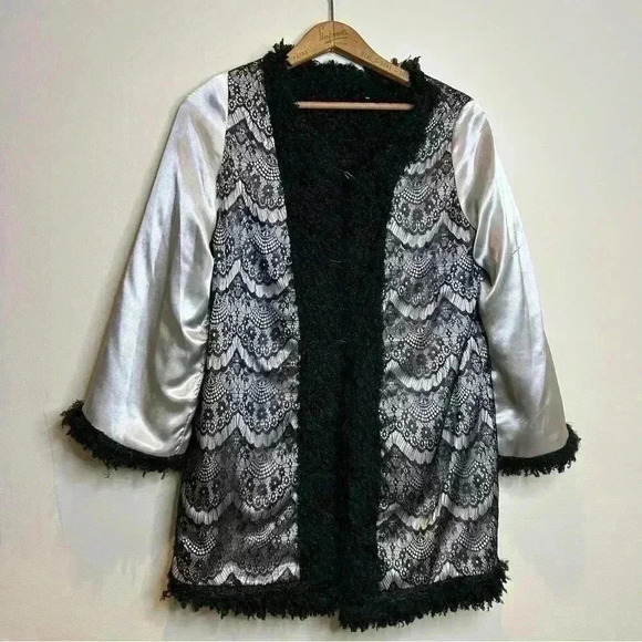 Stunning Black Vintage  Sheep? Lace Jacket M - L - Picture 5 of 17